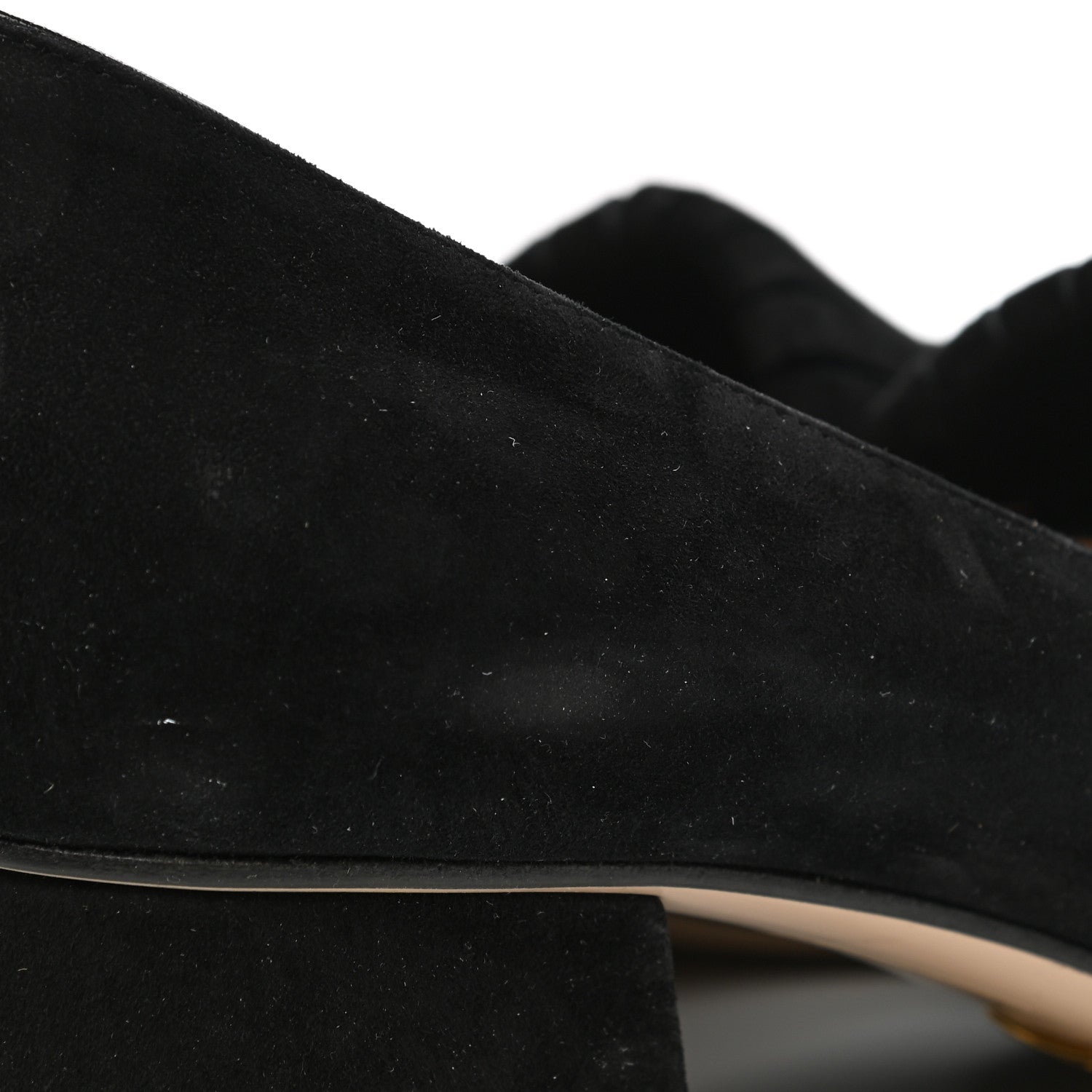 Gucci Kid Scamosciato GG Marmont Fringe 50mm Loafer Pumps 39.5 Black 10 of 11