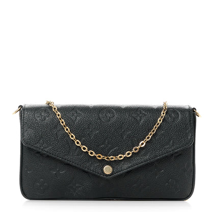Louis Vuitton Empreinte Pochette Felicie Chain Wallet Black 1 of 15