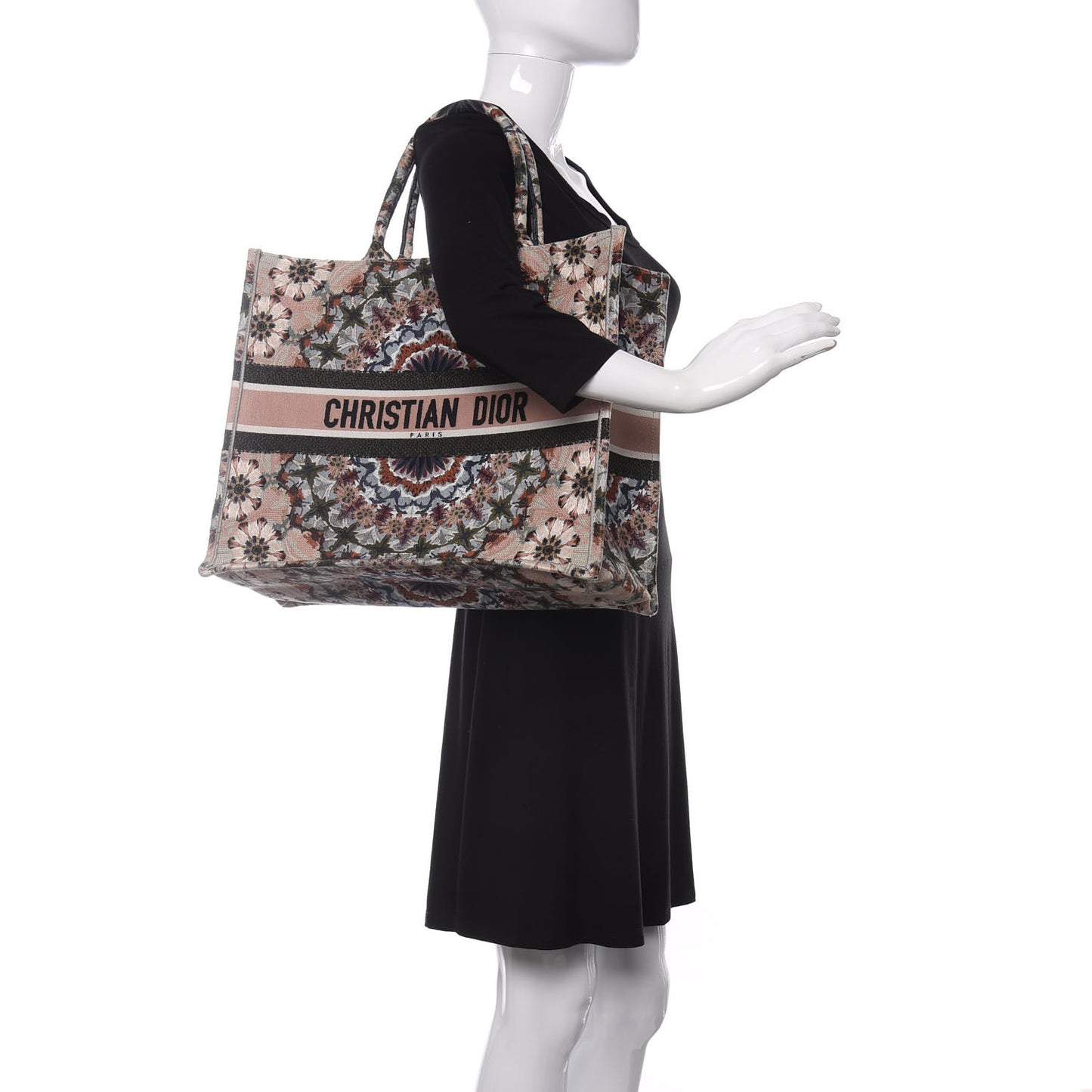 Canvas Embroidered KaleiDioroscopic Book Tote Multicolor