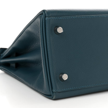 Hermes Evercolor Verso Kelly Retourne 28 Colvert Bleu Atoll 9 of 14