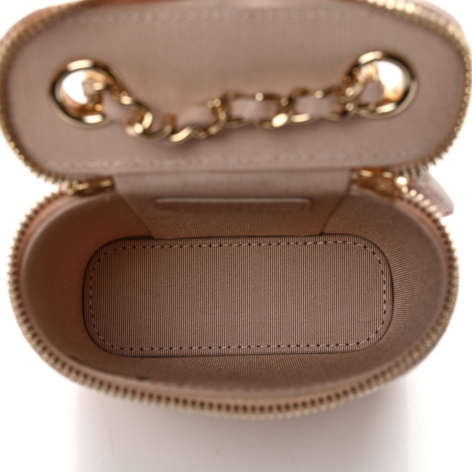 Chanel Caviar Quilted Small Vertical Coco Beauty Vanity Case With Chain Light Pink 5 of 9