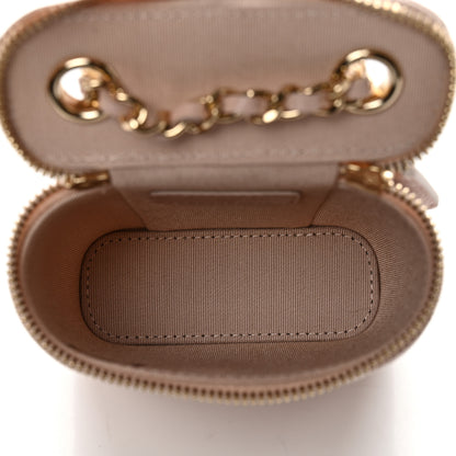 Chanel Caviar Quilted Small Vertical Coco Beauty Vanity Case With Chain Light Pink 5 of 9