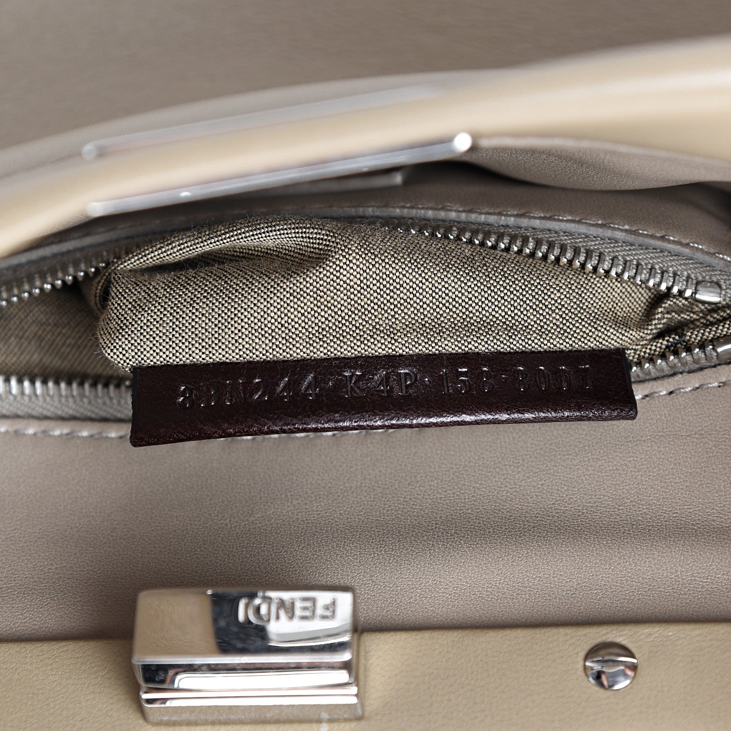 Fendi Nappa Mini Peekaboo Iconic Satchel Tortora 7 of 14