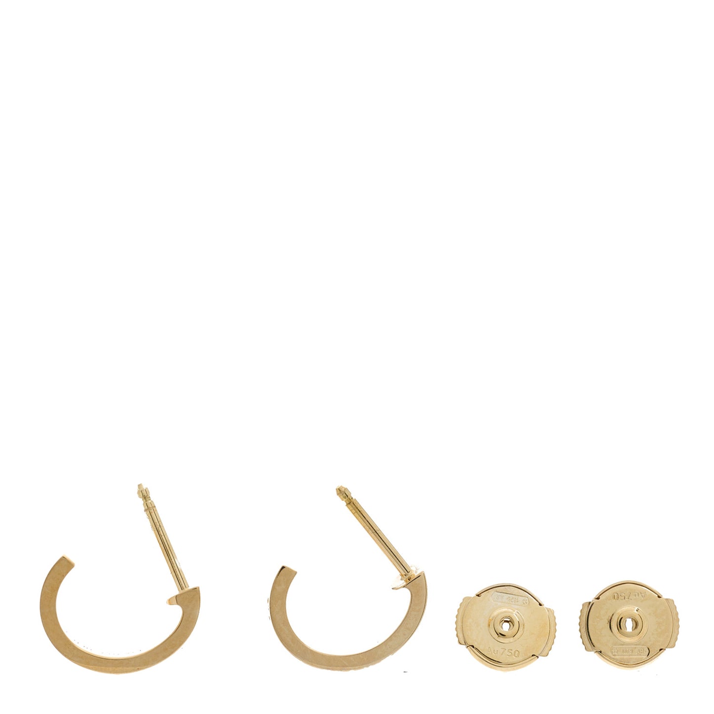 18K Yellow Gold Small LOVE Hoop Earrings