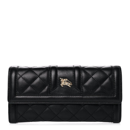 Burberry Calfskin Quilted Continental Wallet Black 1 of 13