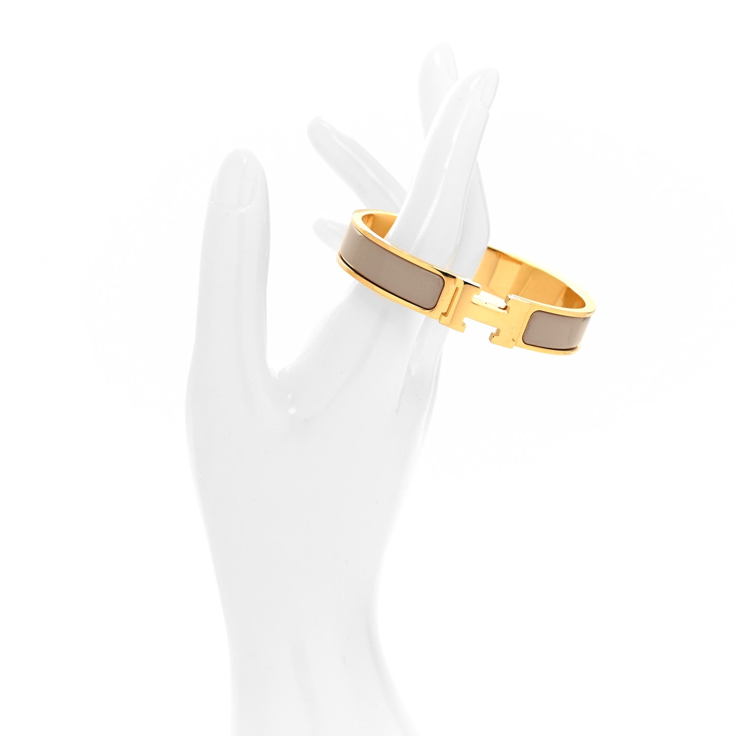 Hermes Enamel Narrow Clic Clac H Bracelet PM Marron Glace 2 of 5
