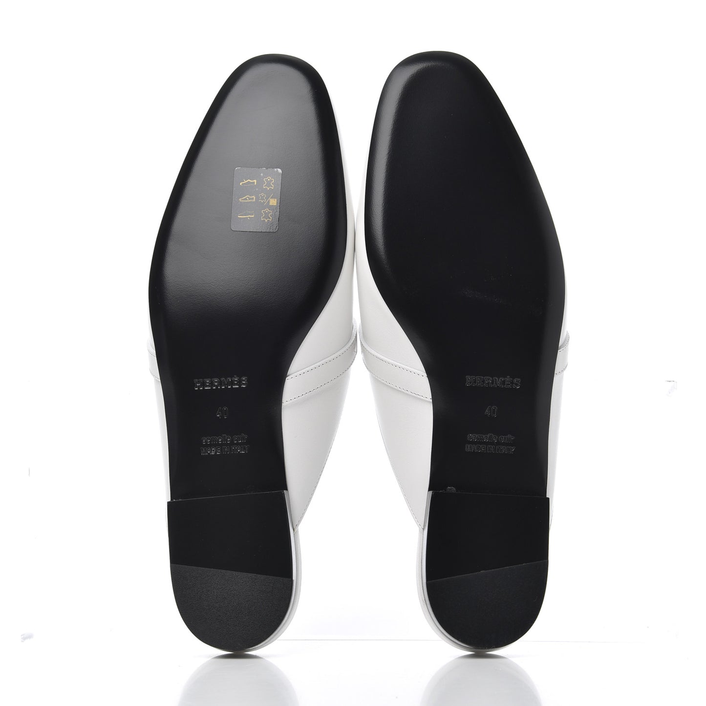 Calfskin Oz Mules 40 White