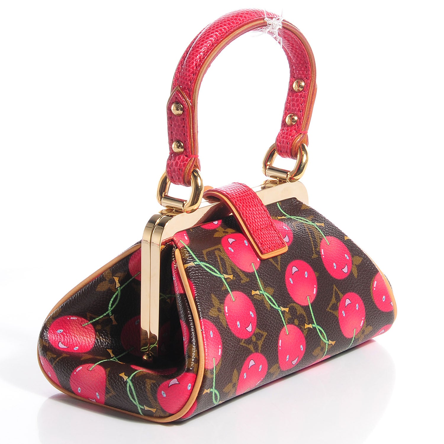 Louis Vuitton Lizard Monogram Cerises Sac Fermoir PM 3 of 7