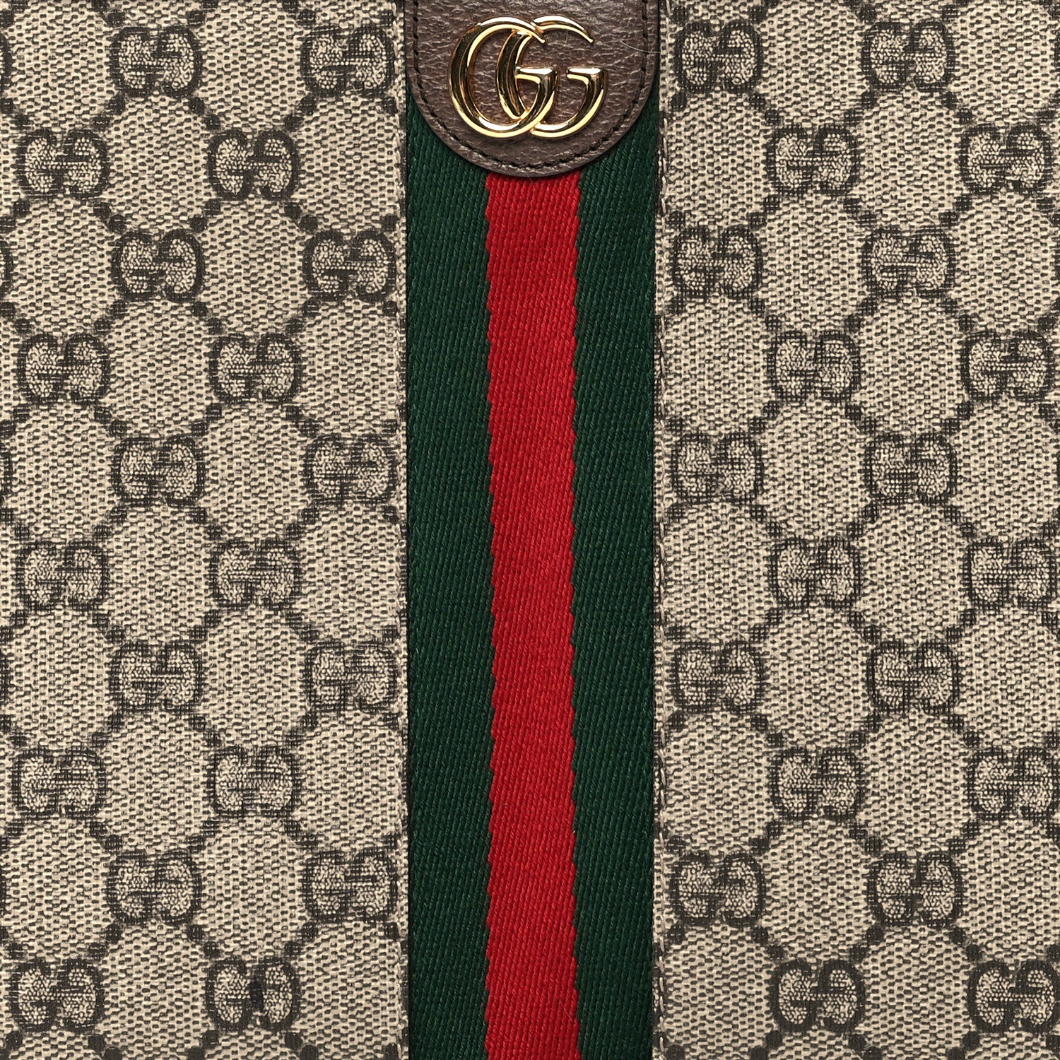 Gucci GG Supreme Monogram Web Ophidia Pouch Brown 8 of 11