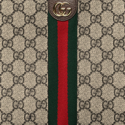 Gucci GG Supreme Monogram Web Ophidia Pouch Brown 8 of 11