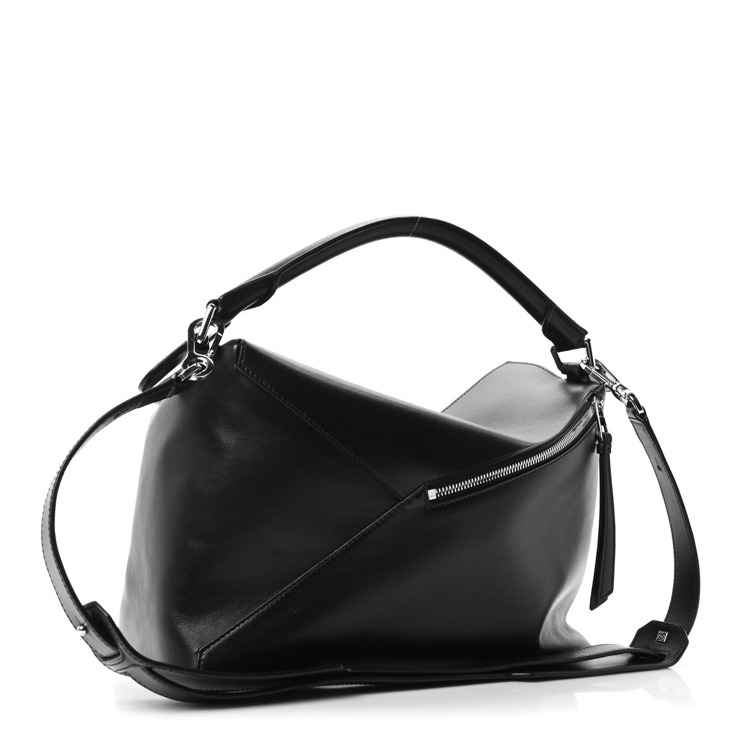 Loewe Calfskin Large Puzzle Edge Bag Black 3 of 9