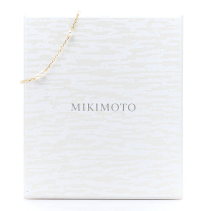 Mikimoto 18K Yellow Gold Akoya Pearl 3.5mm Station Bracelet 4 of 4