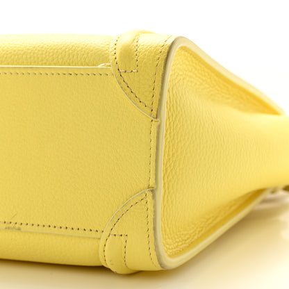Celine Drummed Calfskin Nano Luggage Acacia 11 of 13