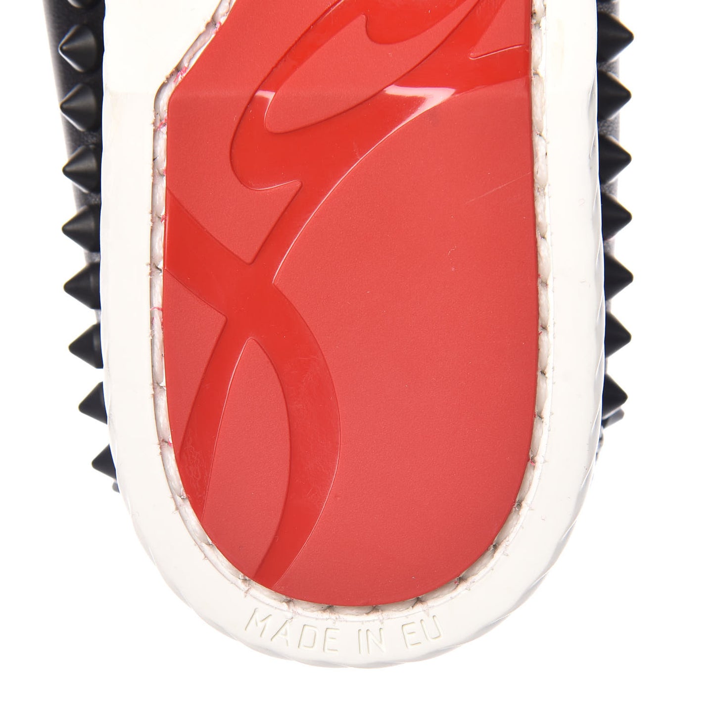 Calfskin Mens Steckel Spikes Boat Shoe 39 Black