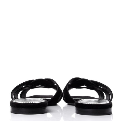 Saint Laurent Velvet Nu Pied 05 Sandals 38.5 Black 3 of 5