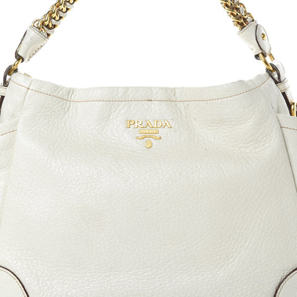 Prada Cervo Lux Chain Shoulder Bag Talco 9 of 20