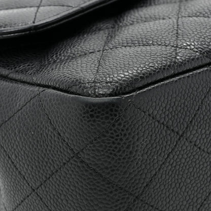 Chanel Caviar Quilted Jumbo Double Flap Black 12 of 16