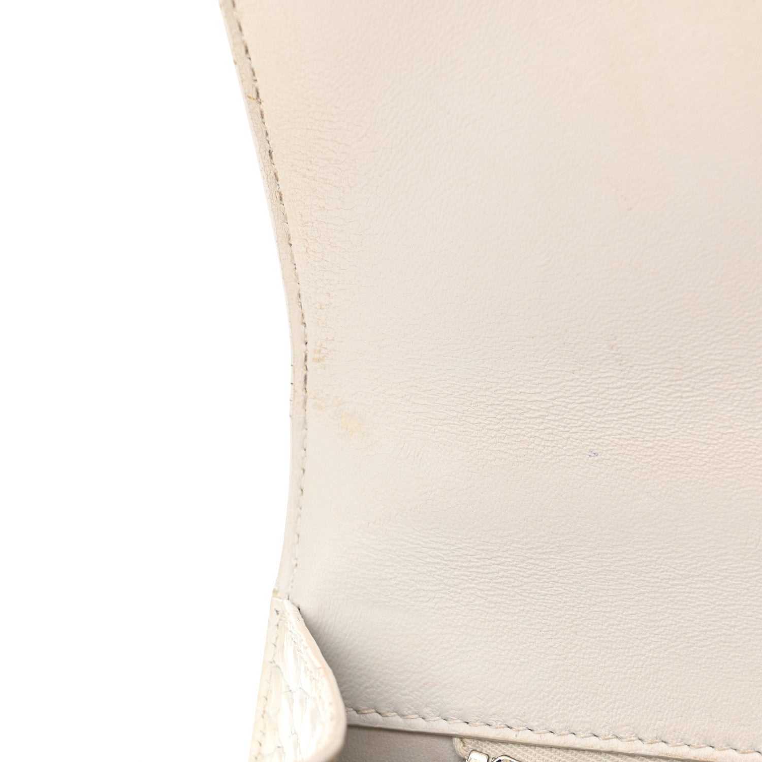 Balenciaga Calfskin Crocodile Embossed Small Hourglass Top Handle Bag White 13 of 28