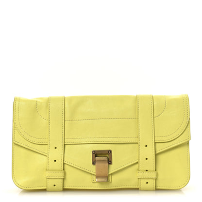 Proenza Schouler Lambskin PS1 Pochette Clutch Lemon 1 of 15