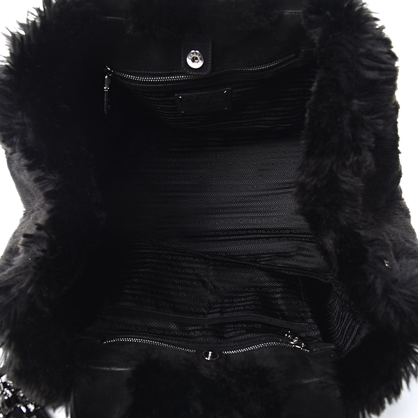 Eco Lapin Faux Fur Handbag Black