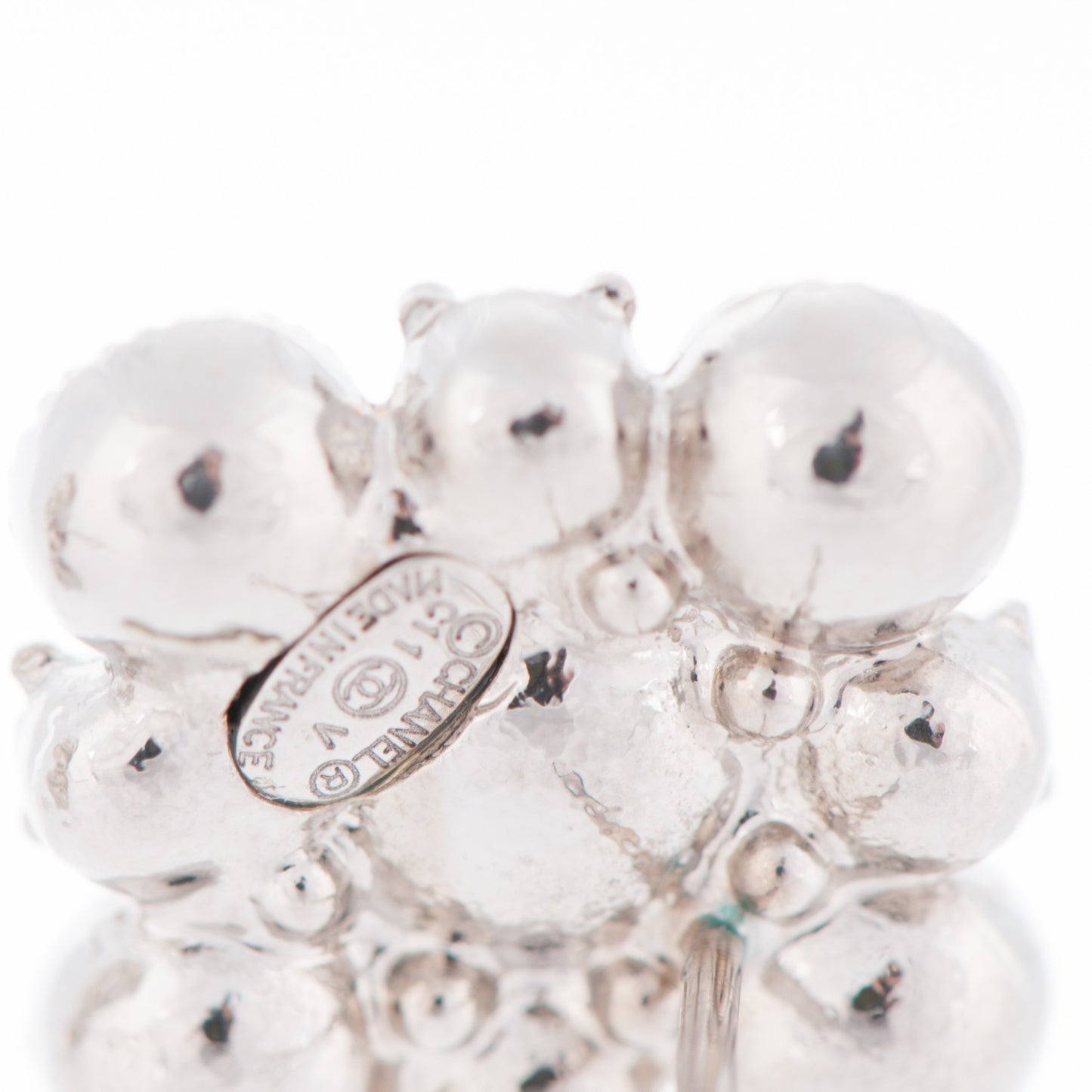 Crystal CC Earrings Silver