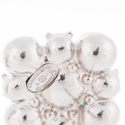 Chanel Crystal CC Earrings Silver 4 of 4