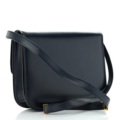 Celine Box Calfskin Medium Classic Box Flap Bag Navy 3 of 14