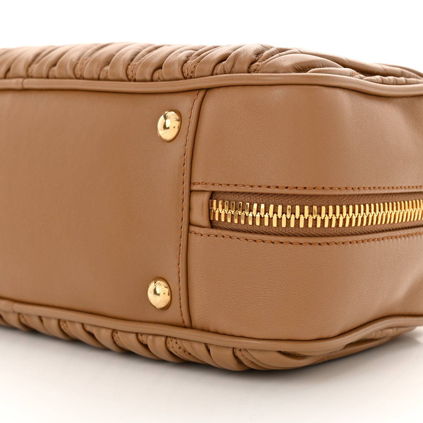 Nappa Matelasse Regular Arcadie Top Handle Bag Caramel