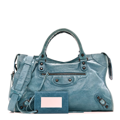 Balenciaga Agneau Classic Hardware City Aquamarine 3 of 12