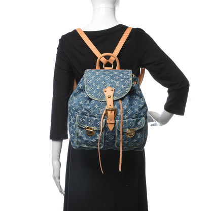 Louis Vuitton Denim Sac a Dos Backpack GM Blue 2 of 7
