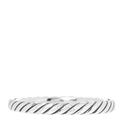 David Yurman Sterling Silver Stackable Cable Ring 56 7.75 3 of 4