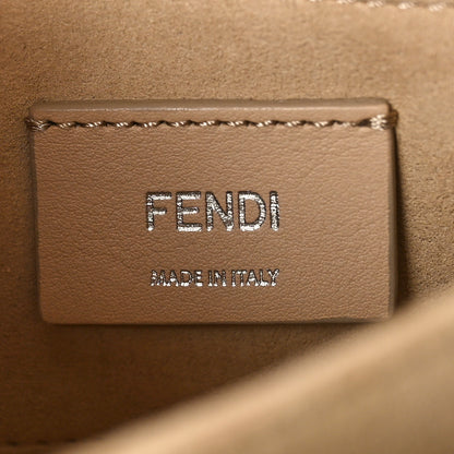 Fendi Vitello Shiny Nappa Bi-Color FF 1974 Lace Up Bow Embossed Small Kan I Shoulder Bag Maya Black Fragola 6 of 10