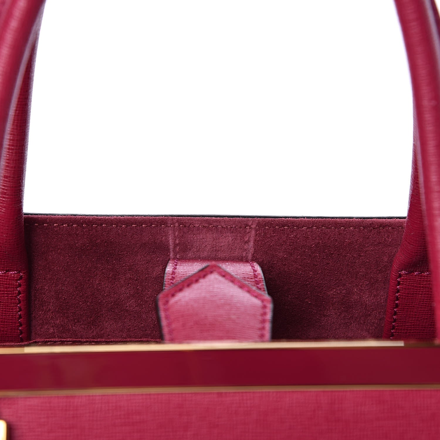 Fendi Vitello Elite Flamingo Regular 2Jours Tote Amarena 11 of 11
