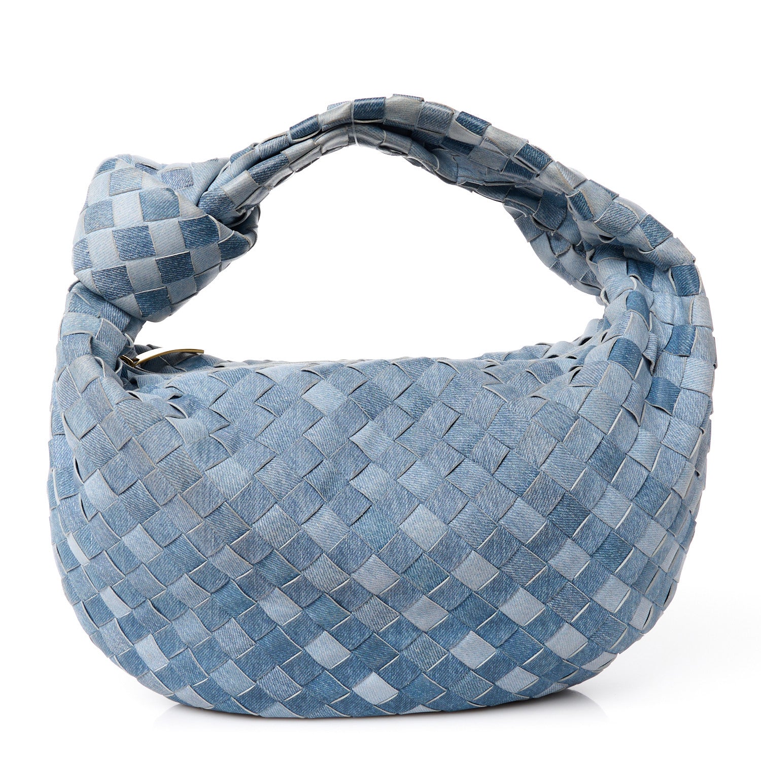 Bottega Veneta Nappa Denim Effect Intrecciato Teen Jodie Hobo Denim 1 of 11