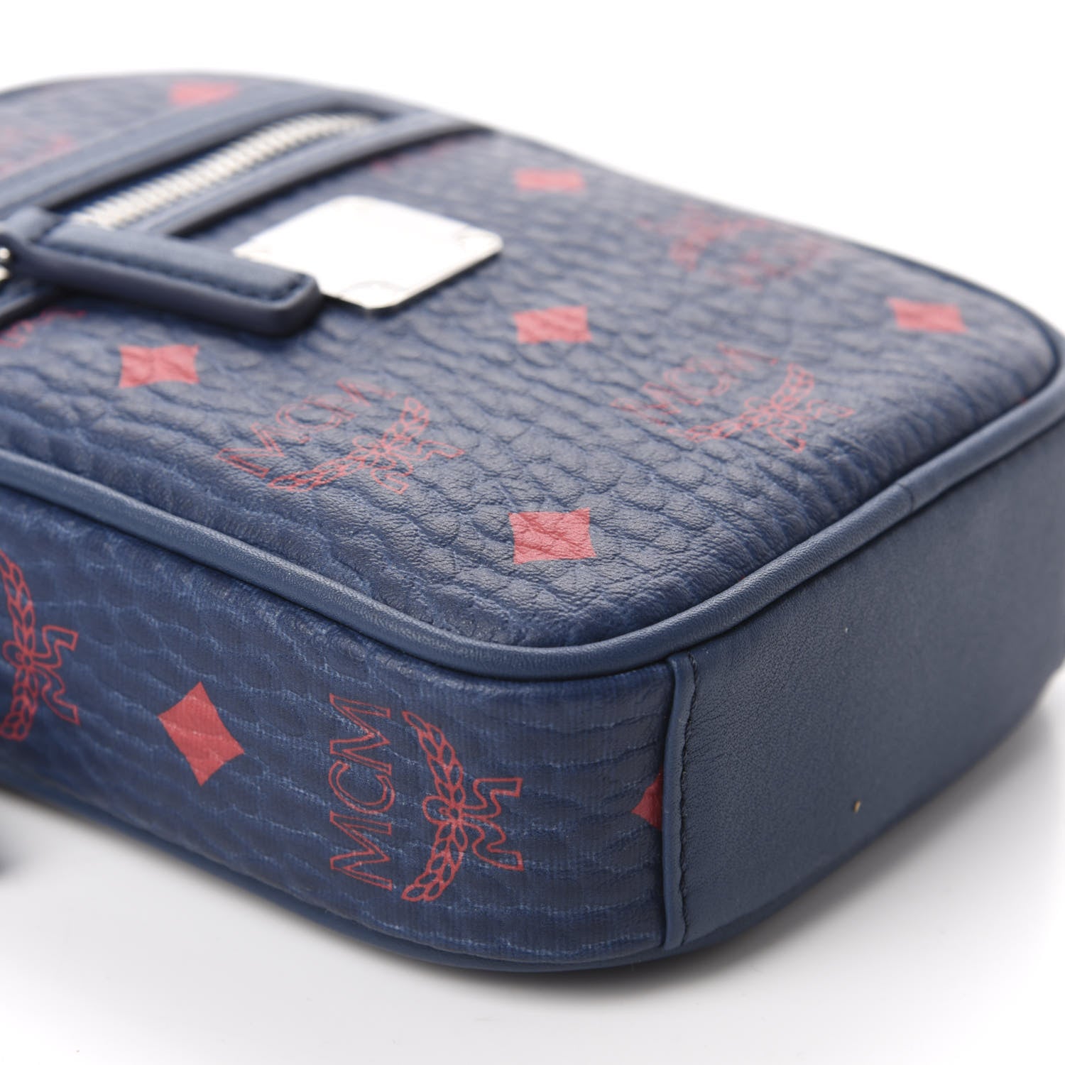 MCM Visetos X-Mini Crossbody Bag Deep Blue Sea 6 of 8