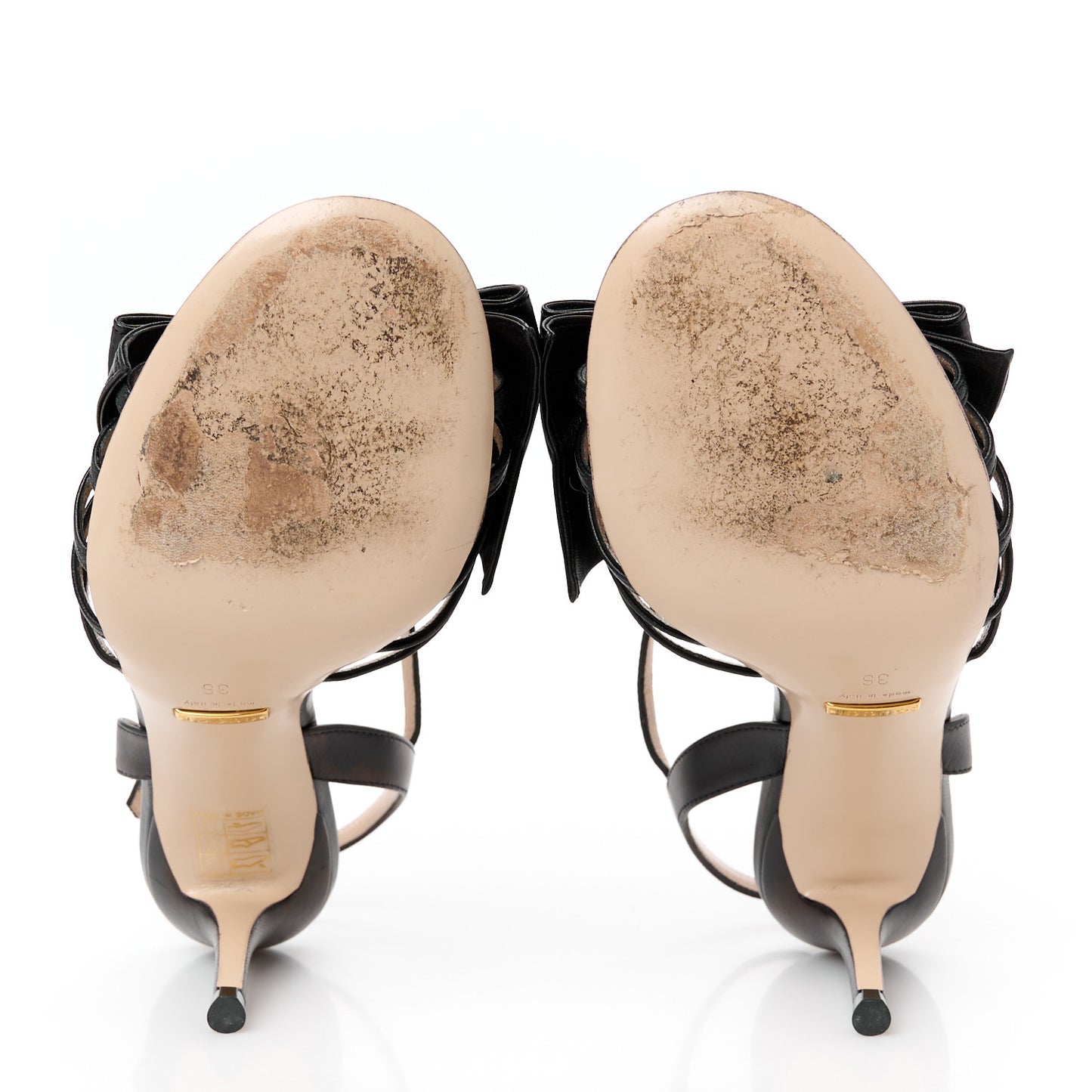 Nappa Queen Margaret High Heel Sandals 36 Black