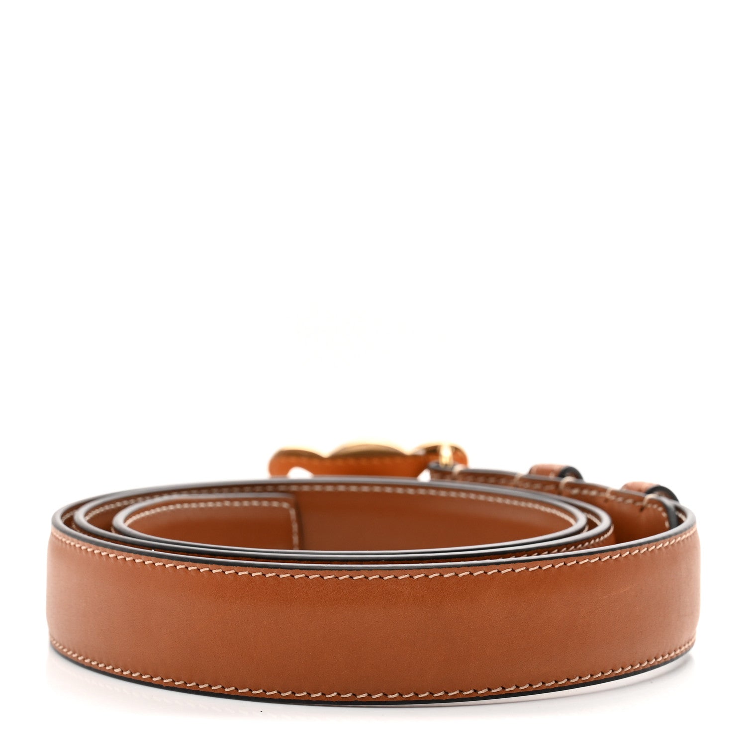 Celine Natural Calfskin Medium 25mm Triomphe Belt 90 36 Tan 2 of 7