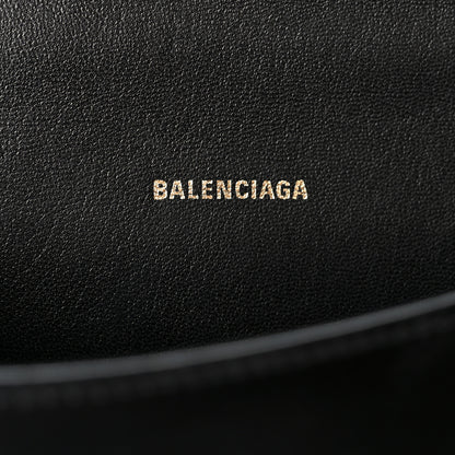 Balenciaga Shiny Box Calfskin Hourglass Top Handle Bag XS Black 6 of 10