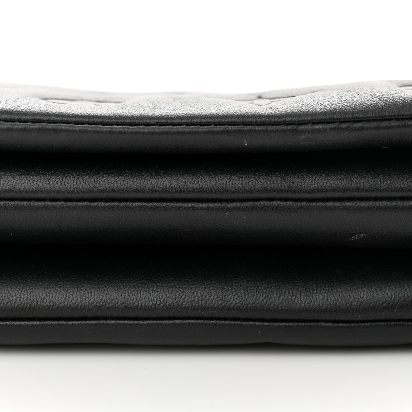 Lambskin Embossed Monogram Pochette Coussin Black