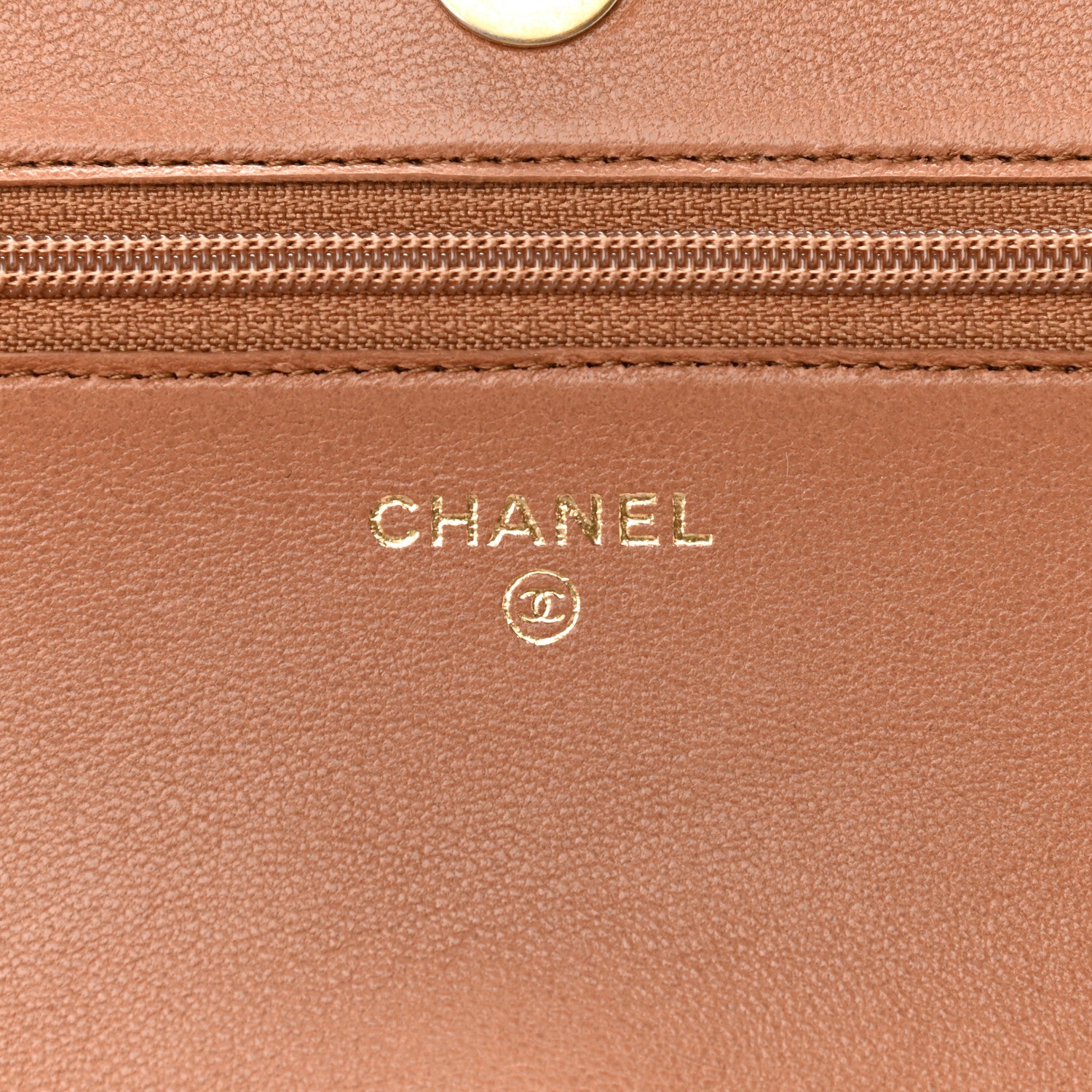 Chanel Lambskin Quilted Chanel 19 Wallet On Chain WOC Brown 6 of 10