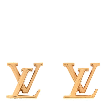 Louis Vuitton Metal Enamel LV Iconic Earrings Gold 1 of 6