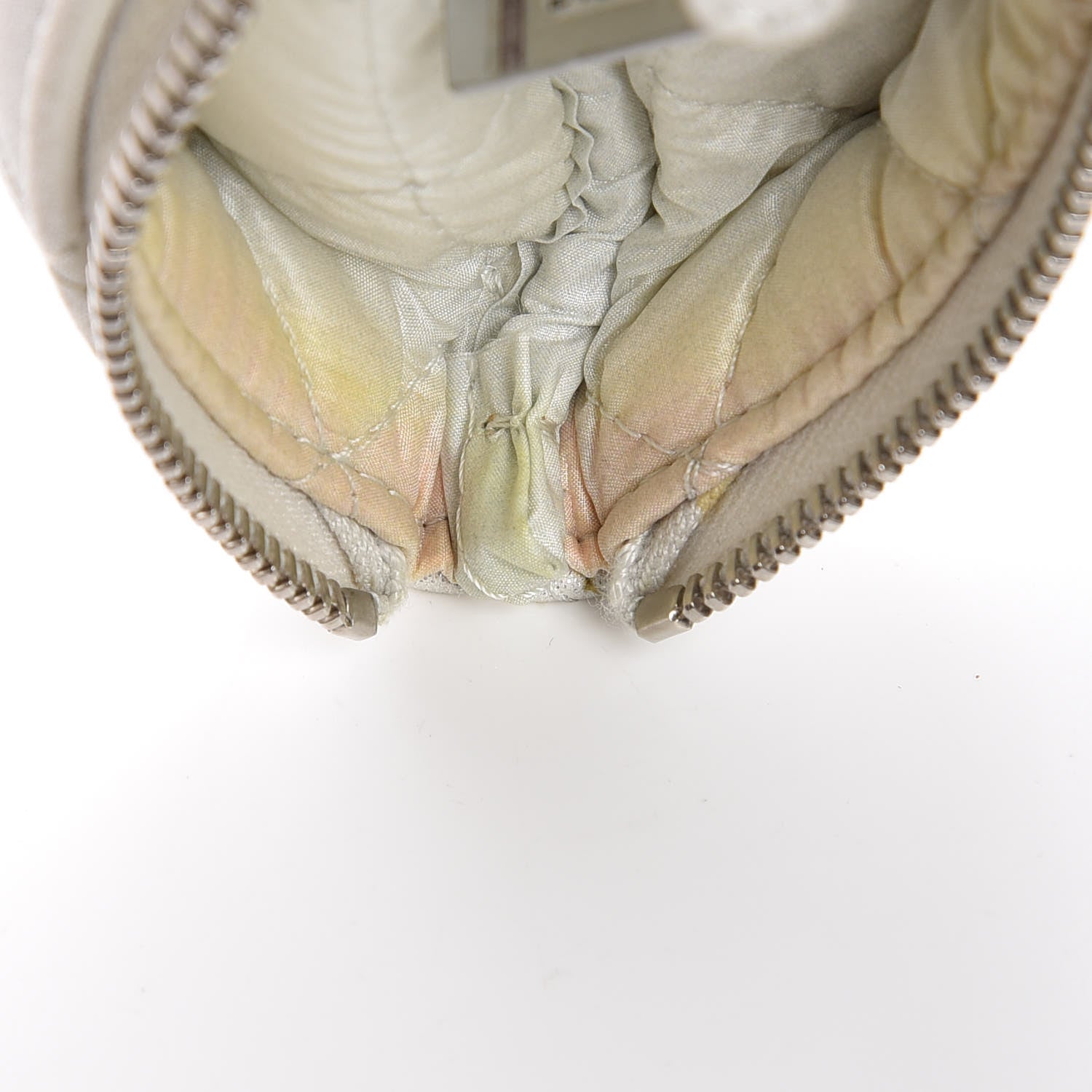 Chanel Metallic Lambskin Star Embossed Coin Purse Case Silver 9 of 12