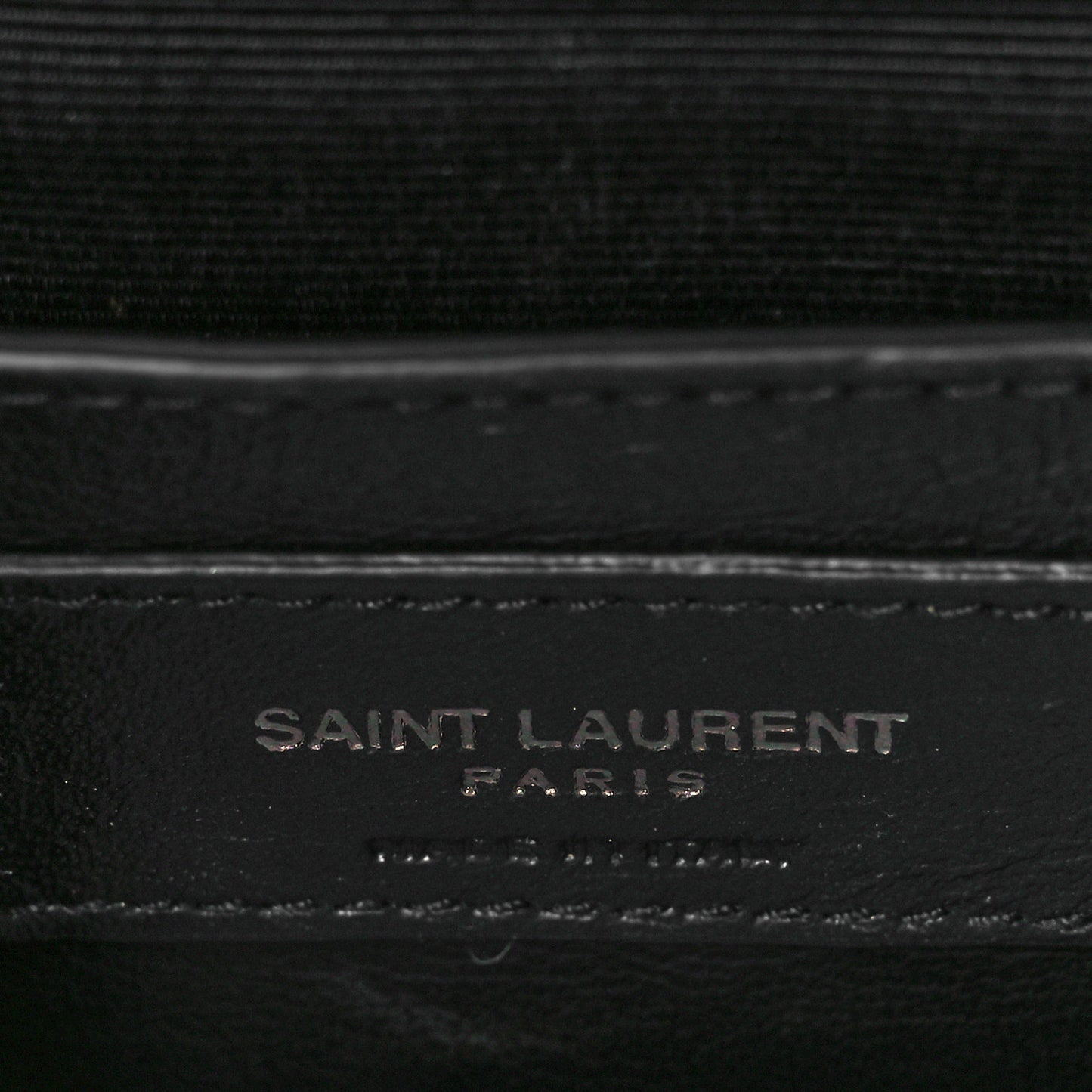 Grain De Poudre Textured Mixed Matelasse Triquilt Medium Monogram Monochrome Satchel Black