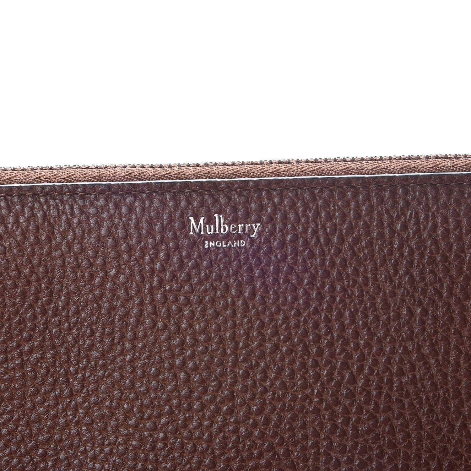 Mulberry Natural Grain Leather Zip Around Wallet Oak 7 of 9