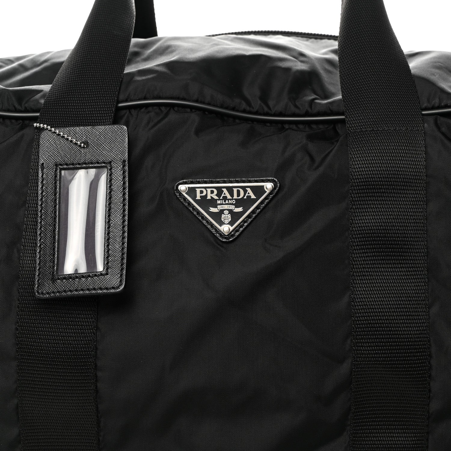 Prada Tessuto Nylon Saffiano Viaggio Carry On Travel Bag Black 7 of 13