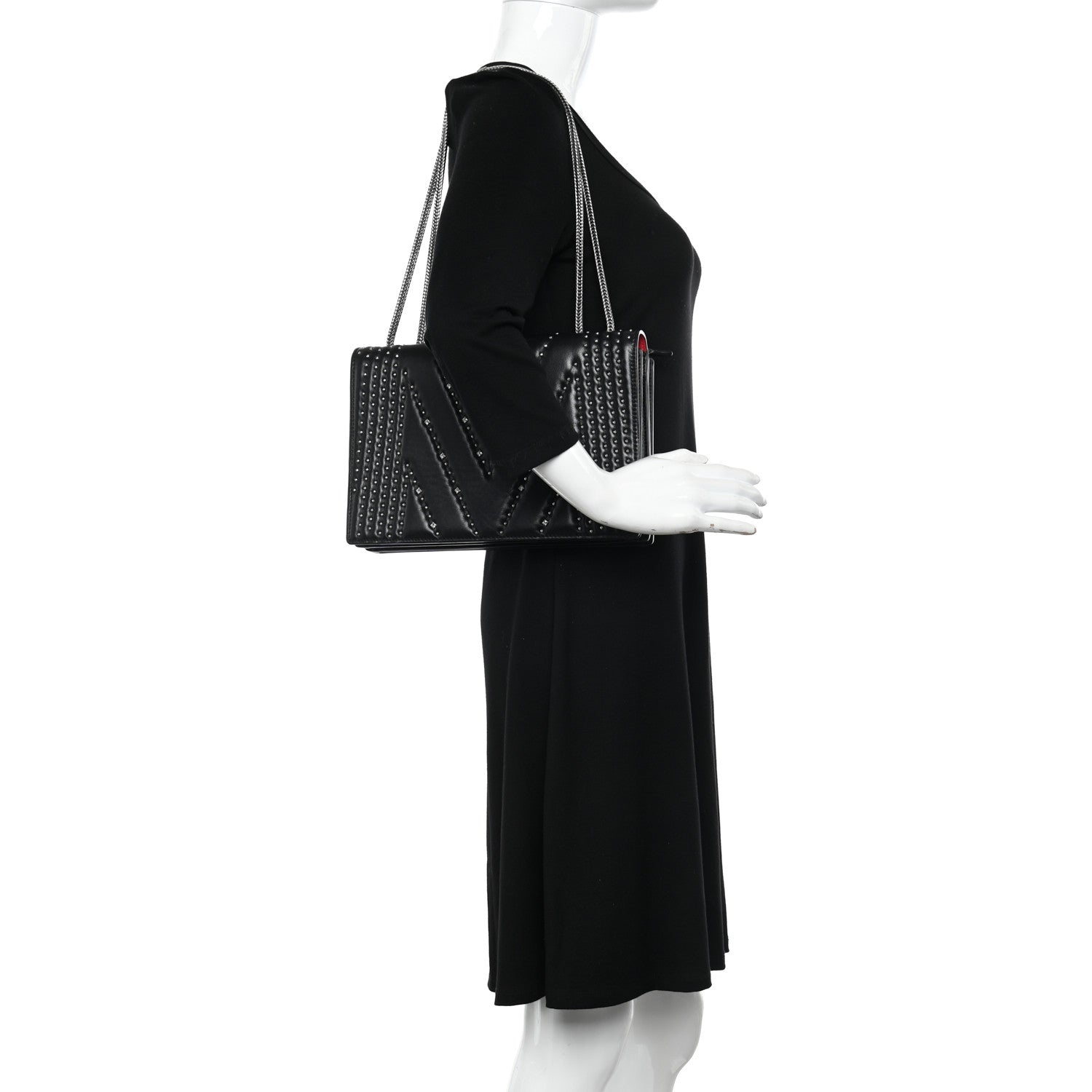 MCM Lambskin Diamond Disco Flap Crossbody Bag Black 2 of 14
