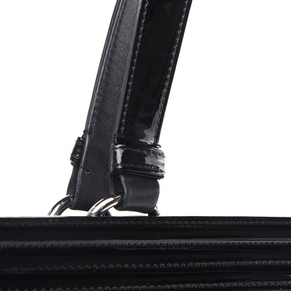 Chanel Patent Calfskin Quilted Plexiglass Boy Shopping Tote Black 13 of 17