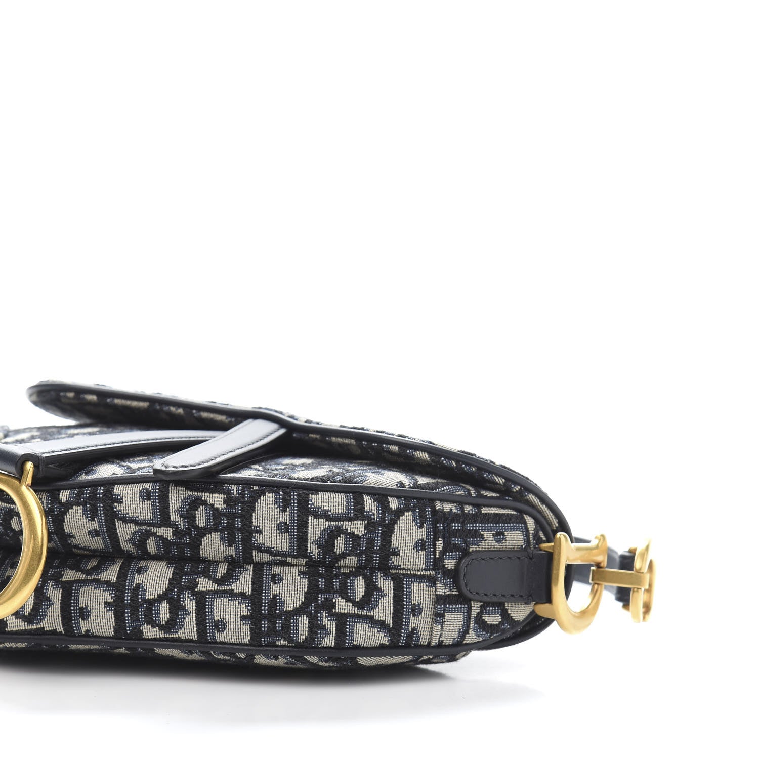 Christian Dior Oblique Mini Saddle Bag Blue 9 of 11