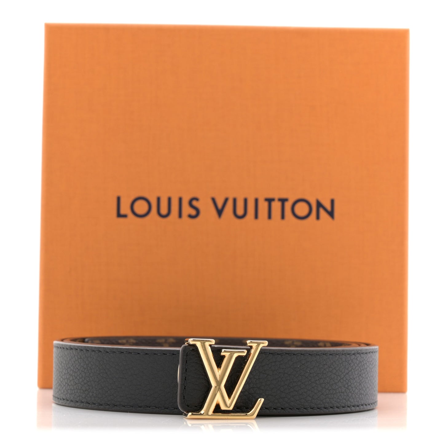 Calfskin Monogram 25mm LV Iconic Reversible Belt 90 36 Black