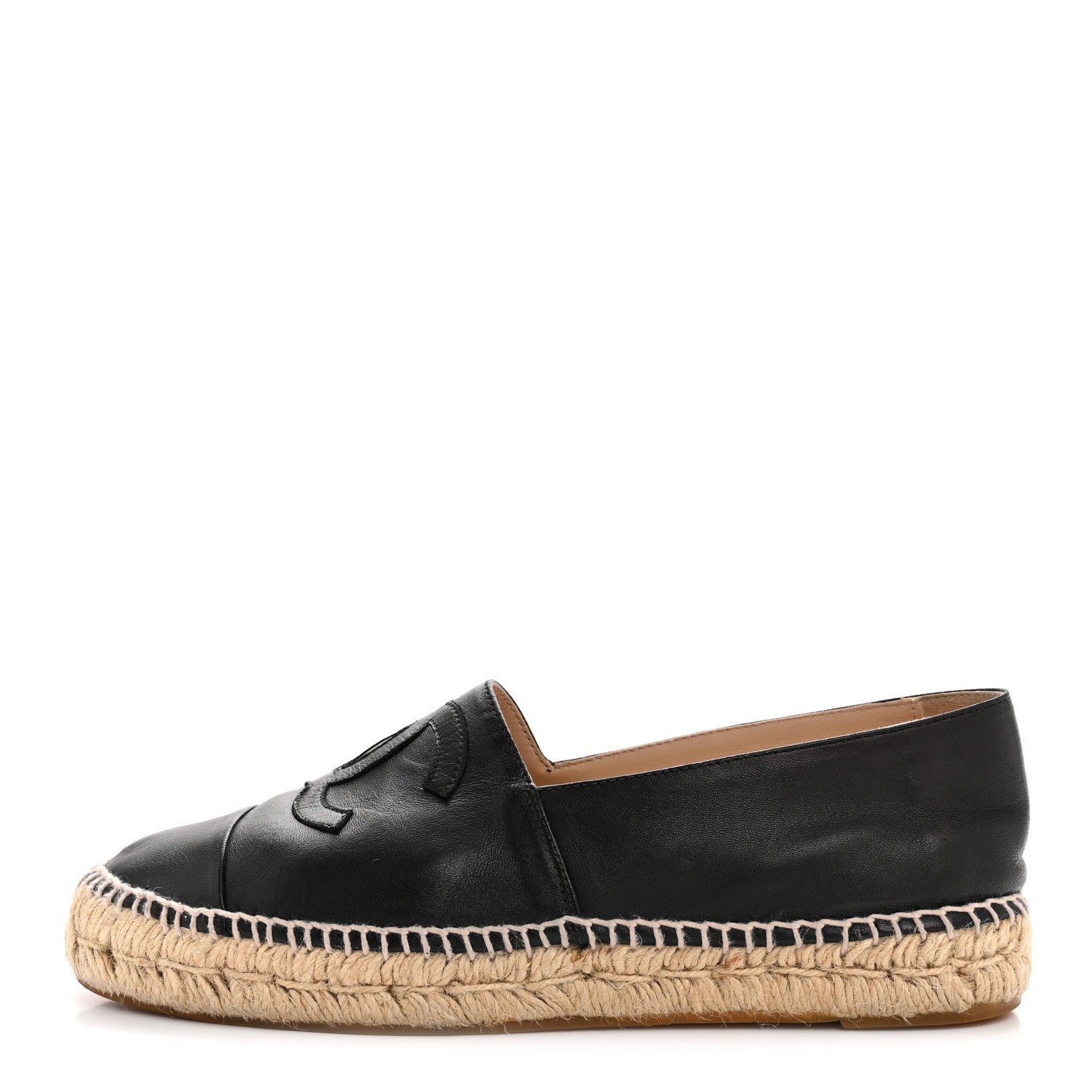 Chanel Lambskin CC Espadrilles 39 Black 1 of 10